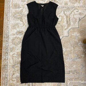 J. Crew Black Eyelet Midi Dress